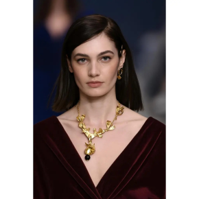 Valentino Floral Motif Metal Necklace 3