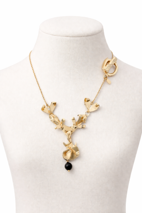 Valentino Floral Motif Metal Necklace 2