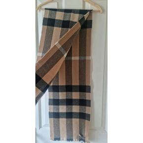Burberry Cashmere Blend Check Scarf 5