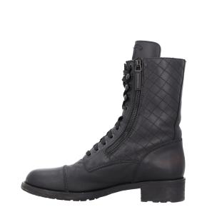 Chanel Interlocking CC Logo Leather Combat Boots 4