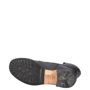 Chanel Interlocking CC Logo Leather Combat Boots 8