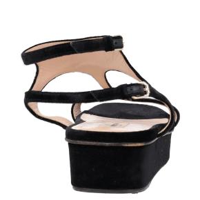 Valentino Black Velvet Platform Sandals 2