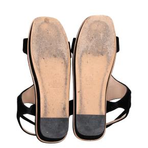 Valentino Black Velvet Platform Sandals 3
