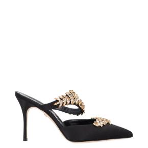 Manolo Blahnik Lurum 90MM Embellished Satin Mules 2