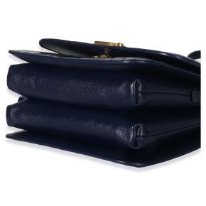 Balenciaga B. Navy Croc Small Shoulder Bag 7