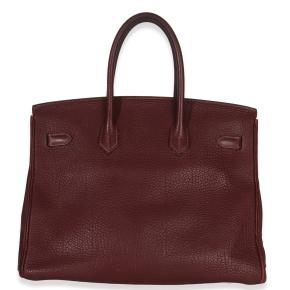 Hermès Rouge H Fjord Birkin 35 PHW 2