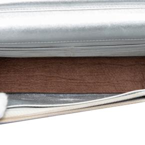 Chanel Silver Reissue 2.55 Quilted Metallic Aged Calfskin Wallet on Chain 4