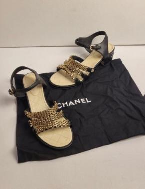 Chanel Chain Embellished Sandals 2