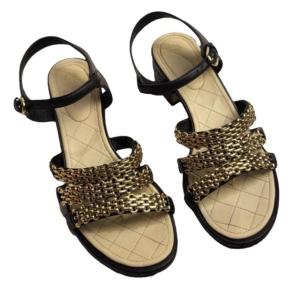 Chanel Chain Embellished Sandals 9
