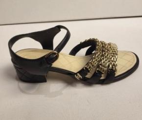 Chanel Chain Embellished Sandals 10