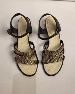 Chanel Chain Embellished Sandals 7
