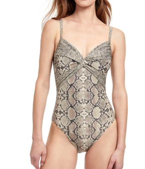 Gottex Multi Python Shaped Surplice One Piece Swimsuit 3