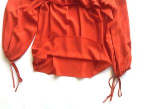 Michael Kors Red Off The Shoulder Crepe Top 11