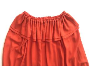 Michael Kors Red Off The Shoulder Crepe Top 8