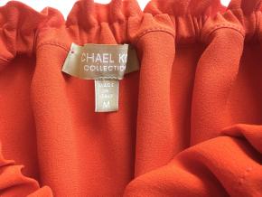 Michael Kors Red Off The Shoulder Crepe Top 5