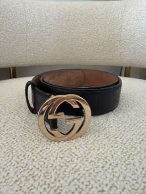 Gucci Black Leather Belt 3