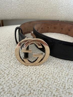 Gucci Black Leather Belt 4