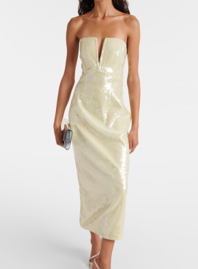 Roland Mouret Sequined Strapless Corset Dress 2