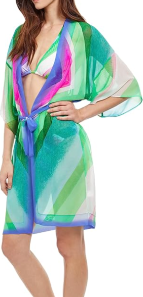 Gottex Diagonal Dreams Open Kimono Swimwear Cover Up 4