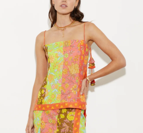 Boteh Alvita Cami Top In Melon Patchwork 3