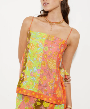 Boteh Alvita Cami Top In Melon Patchwork 4