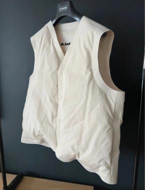 Jil Sander Cream Pffer Gilet 4