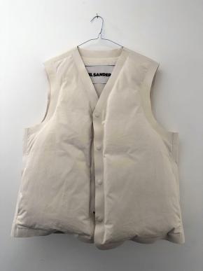 Jil Sander Cream Pffer Gilet 2