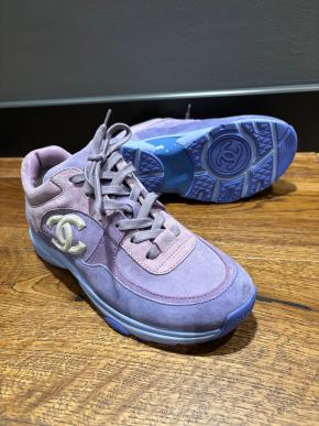 Chanel Lilac CC Trainers 7
