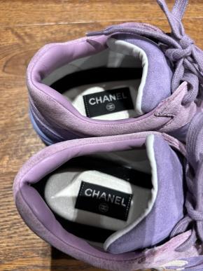 Chanel Lilac CC Trainers 6