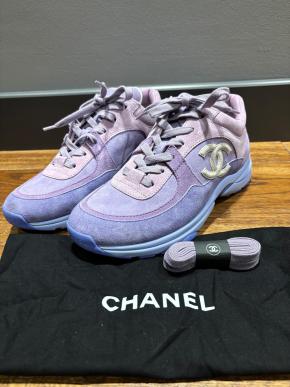 Chanel Lilac CC Trainers 9