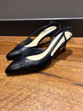 Chanel Bicolour Leather Slingback Sandals 2