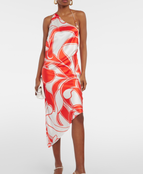 SIR Ramona Printed Silk Midi Dress 5