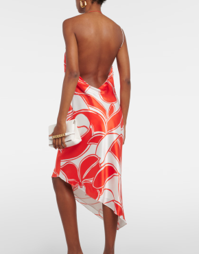 SIR Ramona Printed Silk Midi Dress 2