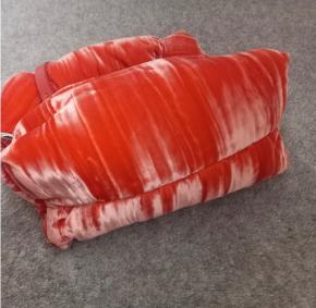 Dries Van Noten Orange Velvet Knot Bag 14