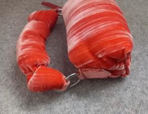 Dries Van Noten Orange Velvet Knot Bag 13