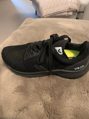 Veja Black Mesh/Leather Trainers 4