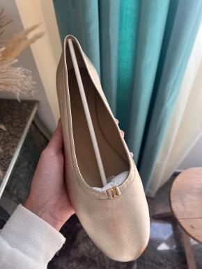 Chloe Metallic Leather Ballet Flats 4