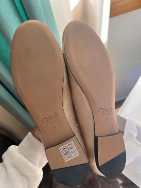 Chloe Metallic Leather Ballet Flats 5