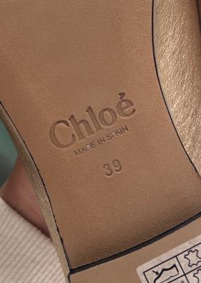 Chloe Metallic Leather Ballet Flats 6