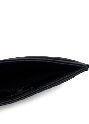 All Black Quilted Card Holder 10