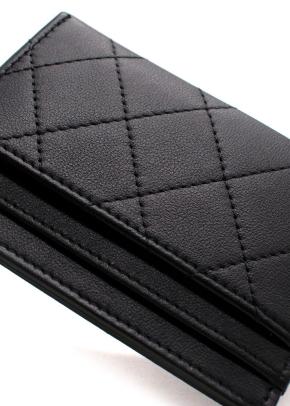All Black Quilted Card Holder 5