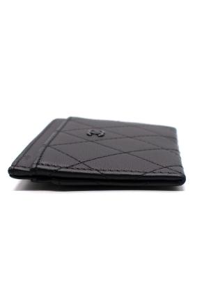 All Black Quilted Card Holder 4
