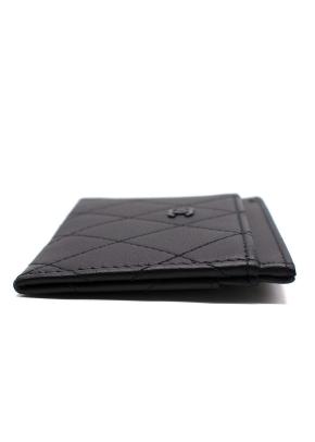 All Black Quilted Card Holder 6
