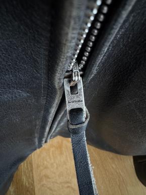 Acne Studios Distressed Black Leather Jacket 11