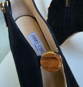 Jimmy Choo Black Suede Lorna Booties 9