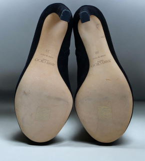 Jimmy Choo Black Suede Lorna Booties 12