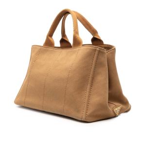 Prada Tan Canvas Canapa Logo Satchel 2