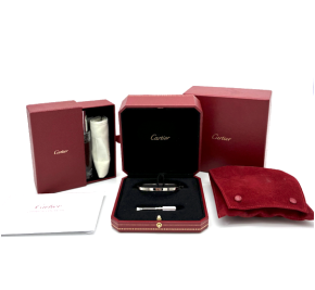 Cartier LOVE Small White Gold Bracelet 18 4