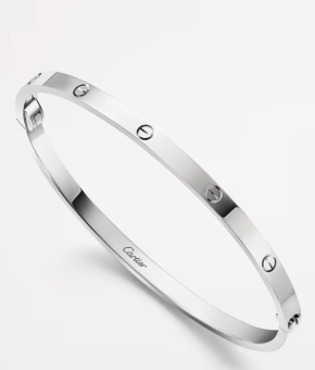 Cartier LOVE Small White Gold Bracelet 18 3