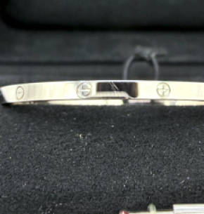 Cartier LOVE Small White Gold Bracelet 18 9